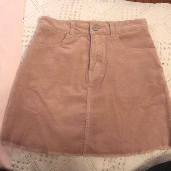 Blush coloured corduroy skirt - Picture 1 of 5